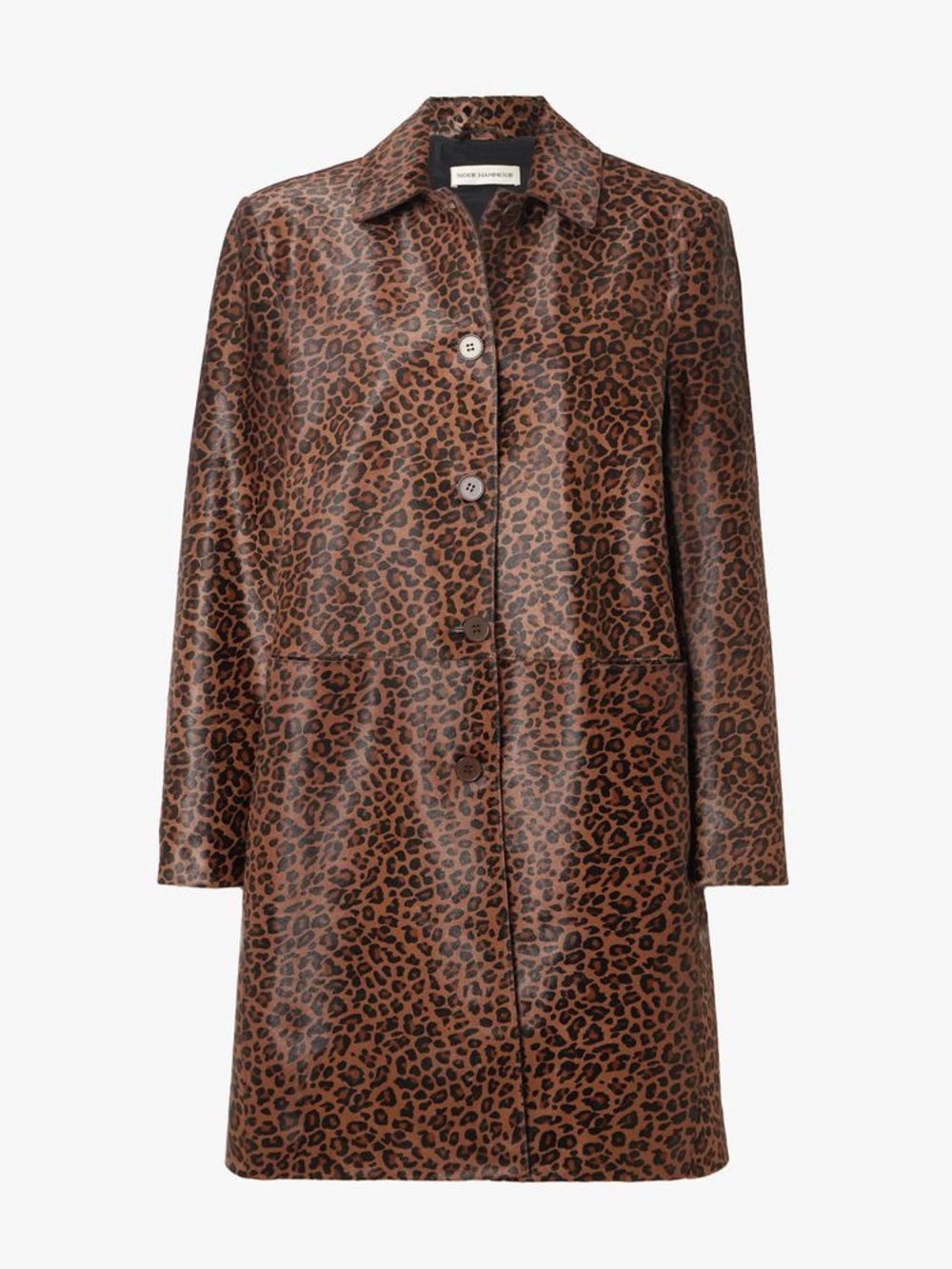 Nour Hammour Leopard Calf Hair Coat Medium NWT Net-A-Porter Exclusive